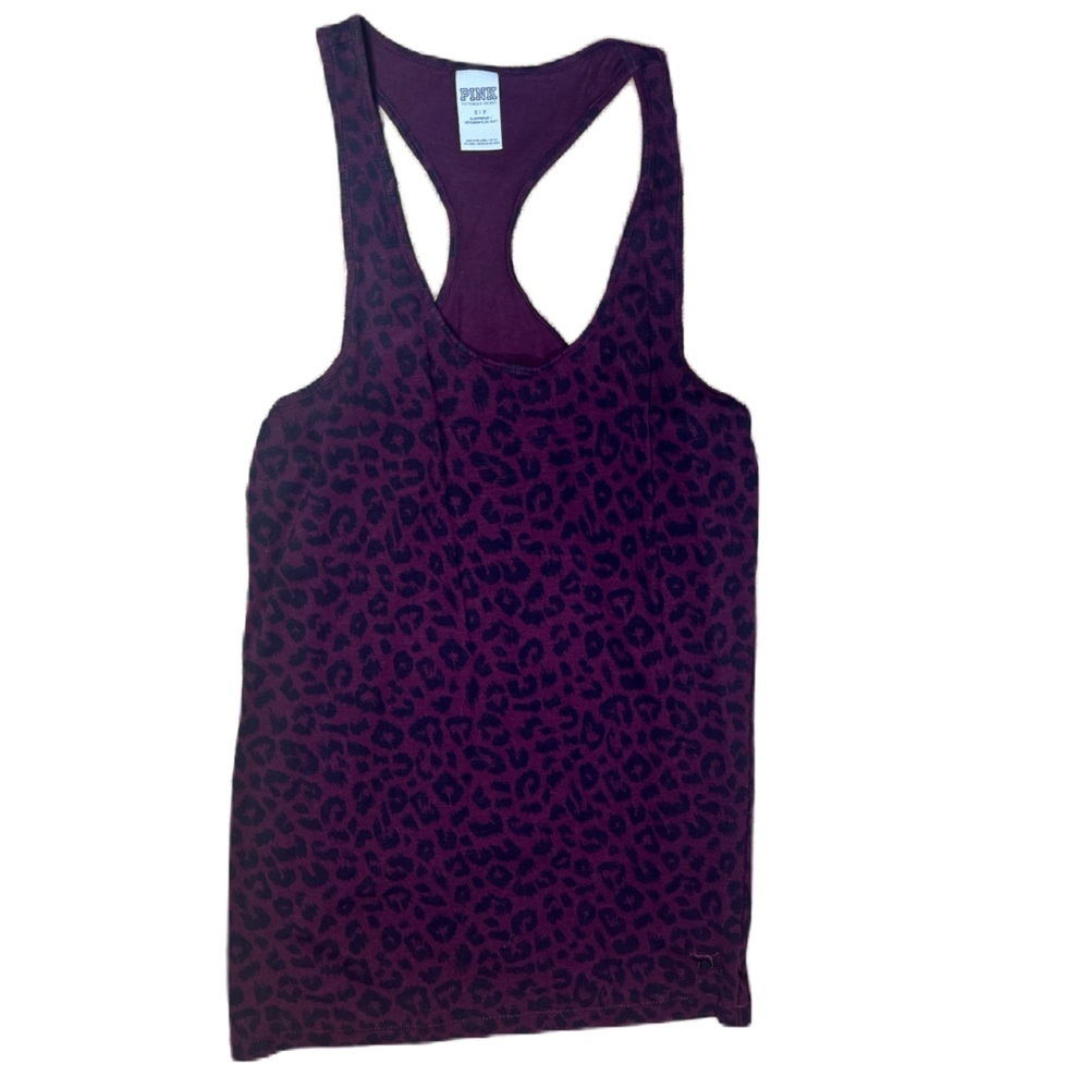 Pink by Victoria's Secret Tank Top Leopard Print Size S Excellent Condition $16